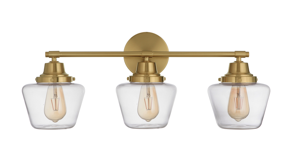 Essex 3 Light Vanity in Satin Brass