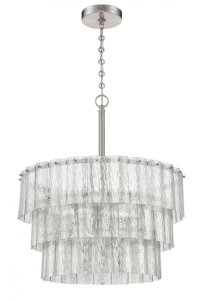 Museo 9 Light Pendant in Brushed Polished Nickel