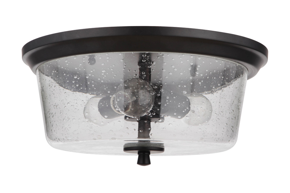 Tyler 3 Light Flushmount in Flat Black