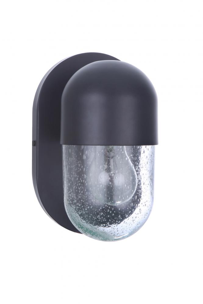 Pill 1 Light Wall Sconce in Flat Black