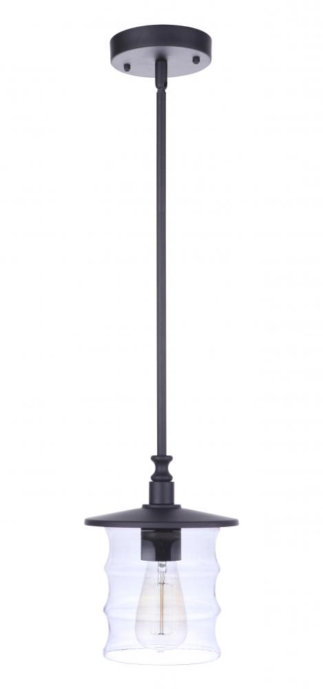 Canon 1 Light Outdoor Pendant in Midnight