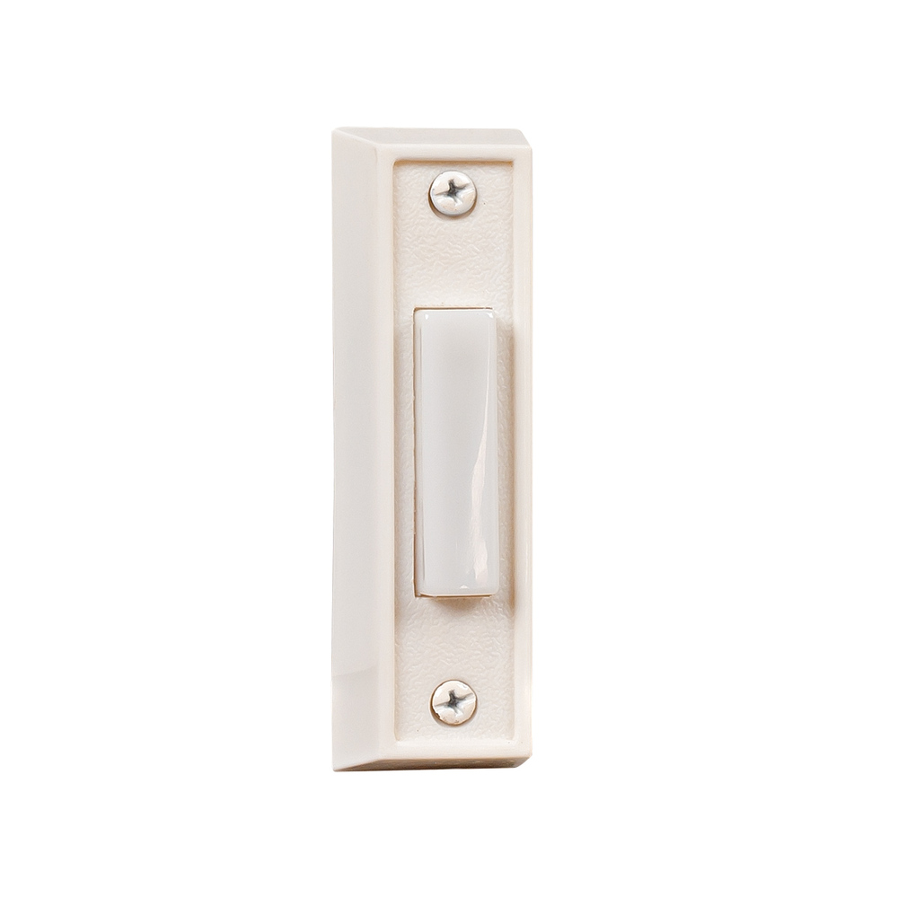 Surface Mount Rectangle Lighted Push Button in White