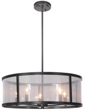 Craftmade 36795-MBK - Danbury 5 Light Pendant in Matte Black