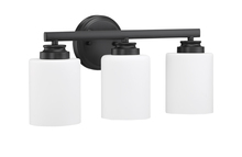 Craftmade 50503-FB-WG - Bolden 3 Light Vanity in Flat Black (White Glass)