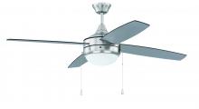 Craftmade EPHA52BNK4-BNGW - 52" Phaze Energy Star 4 in Brushed Polished Nickel w/ Brushed Nickel/Greywood Blades