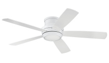 Craftmade TMPH52W5 - Tempo Hugger 52" 5-Blade Ceiling Fan in White w/ White Blades; Light Kit Included (optional)