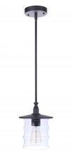 Craftmade ZA3611-MN - Canon 1 Light Outdoor Pendant in Midnight