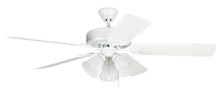 Craftmade BLD52MWW5C3 - 52" Builder Deluxe in Matte White w/ Matte White Blades