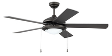 Craftmade NIK52ESP5 - Nikia 52" 5-Blade Ceiling Fan in Espresso w/ Espresso/Walnut Blades; Integrated Light Kit