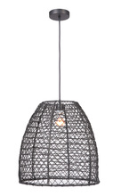 Craftmade P920MBK1 - 1 Light Woven Pendant in Matte Black