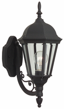 Craftmade Z317-TB - Straight Glass Cast 1 Light Small Outdoor Wall Lantern in Textured Black