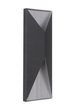 Craftmade Z3412-TBBA-LED - Peak 2 Light Medium LED Outdoor Pocket Sconce in Textured Black/Brushed Aluminum