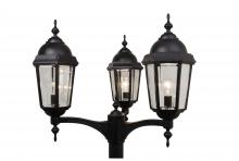 SNOC 81085BK - Vintage II - 3 Head Mount for Large Post - 81085